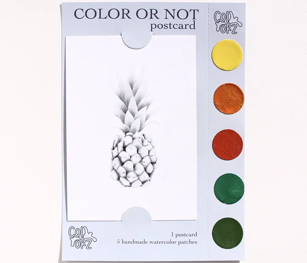 COLOR OR NOT KARTPOSTAL - Ananas (Detox Serisi)